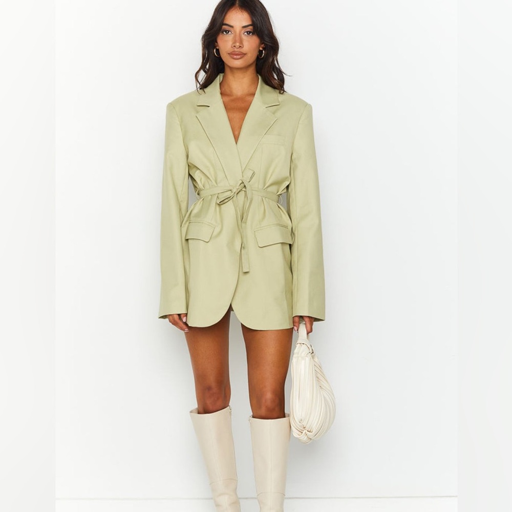 Lioness Sage Olympia Blazer Dress with Belt